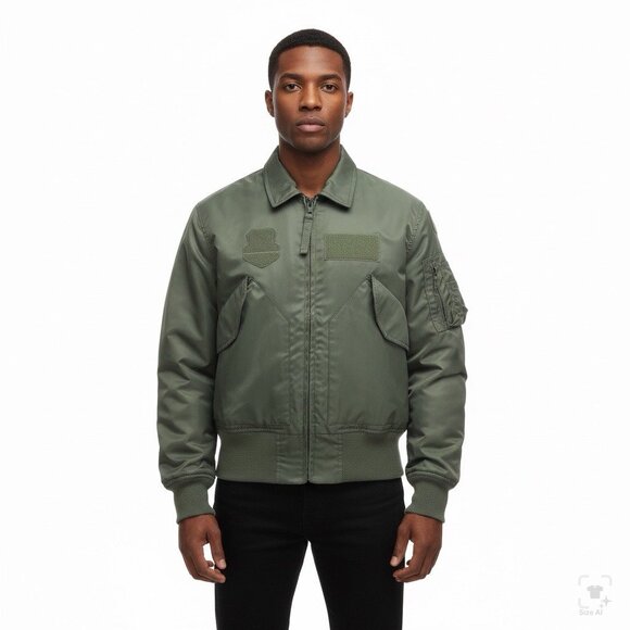 Vtg 80's Centre Mfg Co Green Fire Resistant Flight Summer Jacket CWU-36/P Sz S - Picture 10 of 10